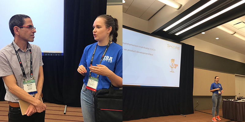 Yuliya delivers her DevOps presentation at SHARE Pittsburgh 2019